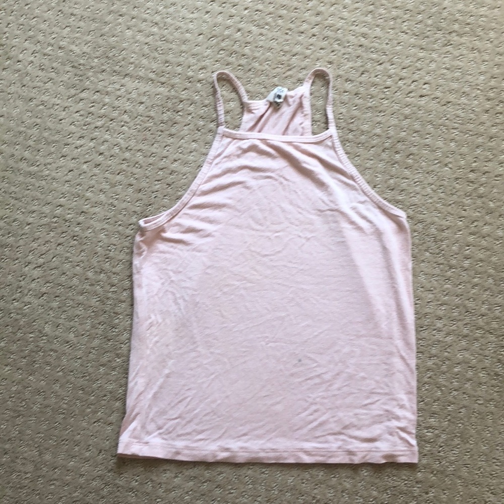 baby pink halter tank top
